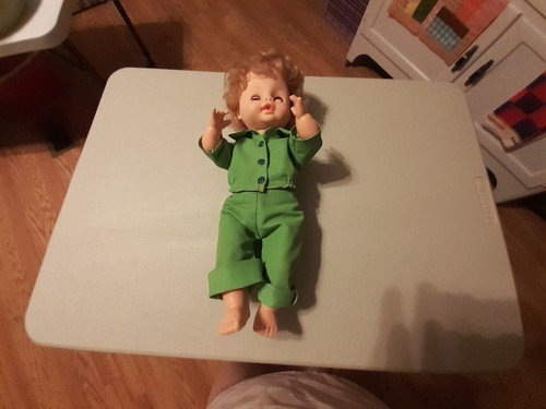 Eegee doll has on back - r,